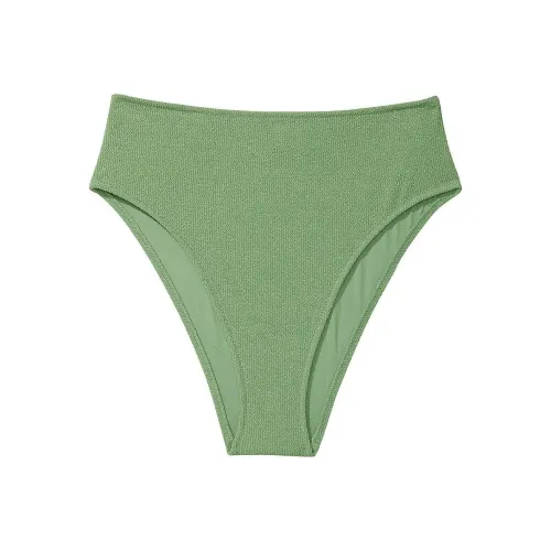 Victoria's Secret Розовый HIGH Обхват талии Cheeky Бикини Низ Дикий Травяной зеленый Плавки Женские Зеленый