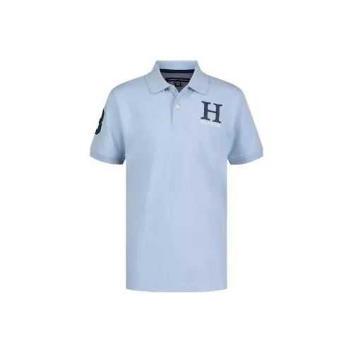 Tommy Hilfiger Детская одежда FW23 H POLO Поло Лазурный POIO Рубашка Синий Детский