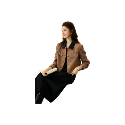 Mo Han Yi Mei Комплект с юбкой Женские Темный кофейный и Черный