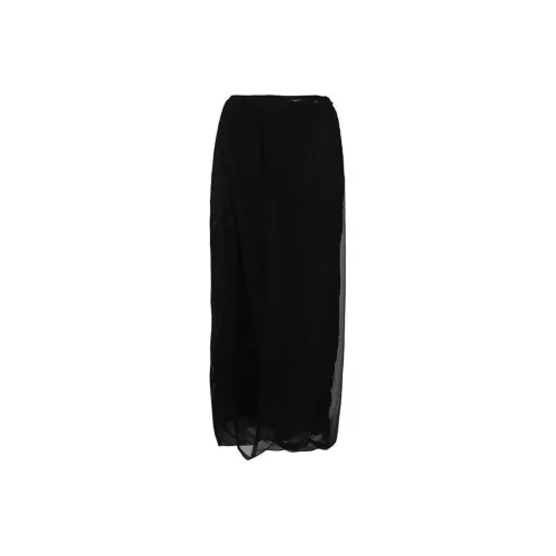 DRIES VAN NOTEN Черные Женские Повседневные Длинные Юбки