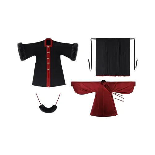 Anytime Черный Набор из трех предметов Женская Ханьфу