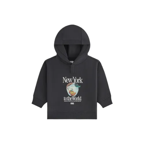 KITH Свитшот New York To The World Apple Globe Черный Infant And Toddler