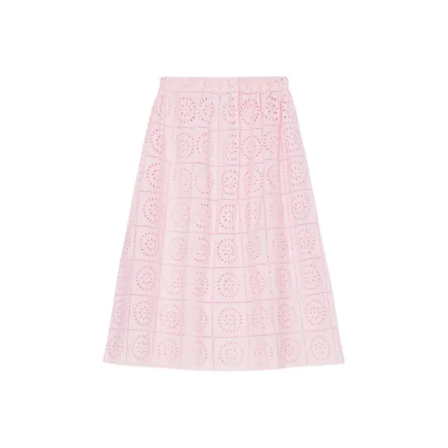 GANNI Повседневный Длинный Юбка Женские Розовый