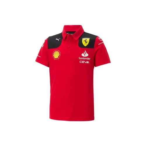 PUMA Scuderia Ferrari Детский топ 2023 Команда Replica Big POLO Красный Детский