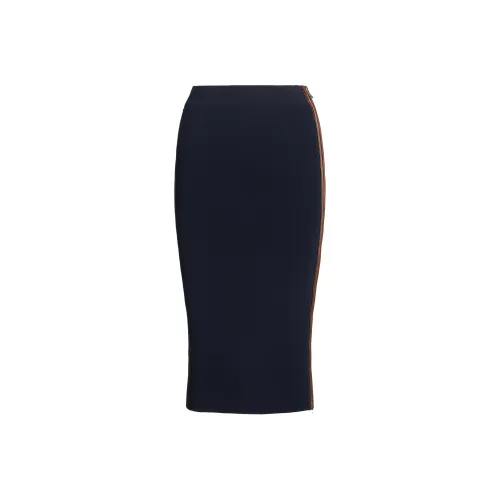 LAUREN RALPH LAUREN FW24 Повседневная длинная юбка женская темно-синяя