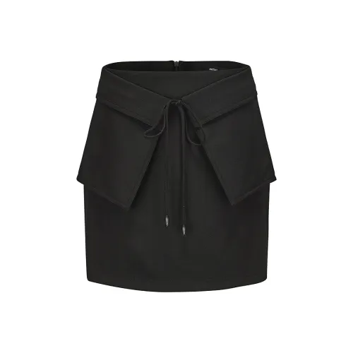 INITIAL Повседневные короткие юбки Женские BLK Черный