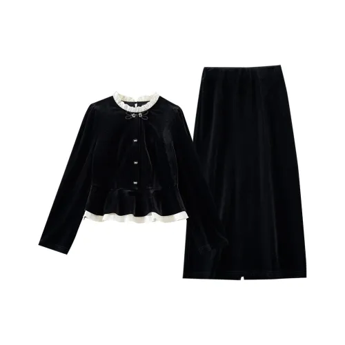 OUNIXUE Зимний комплект с юбкой для женщин