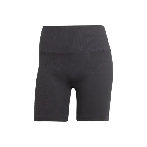 Adidas LOUNGE RIBBED Высокая талия Велосипед Шорты Велосипедные шорты Женские Черный