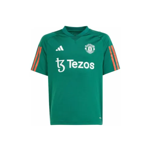 Adidas Детский топ преппи зеленый для подростков