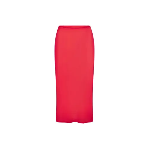 Khy SS24 DROP 008 Сетка Midi Юбка Повседневный Длинный Юбка Женская Вишня Вишня