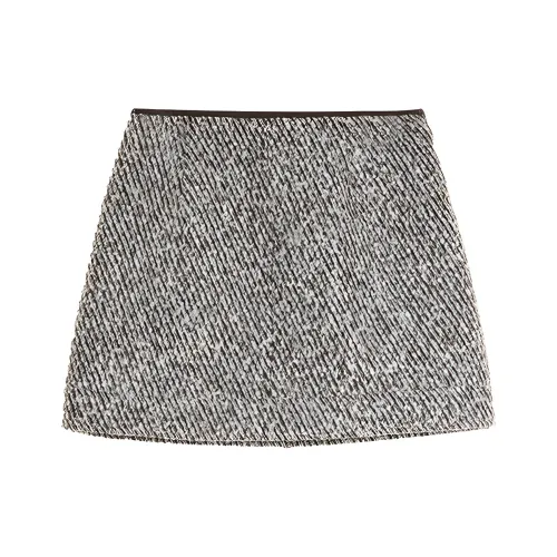 ELLE Повседневные короткие юбки Женские Кофе