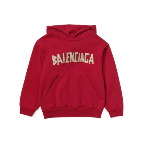 Balenciaga Свитшот Стандартный крой Красный Детский