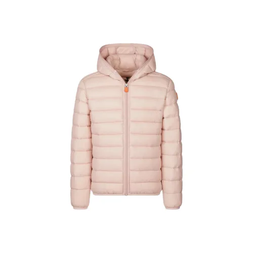 SAVE THE DUCK Детский топ Детская одежда Животные Бесплатно С капюшоном Пуховая куртка Лилия В цвете Румяно-розовый Детский