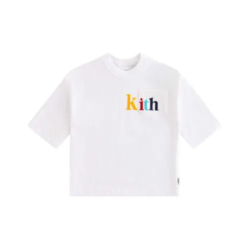 KITH Kids 2024 Summer Collection Quinn T-Shirt Белый Дети Возраст 3-7 лет