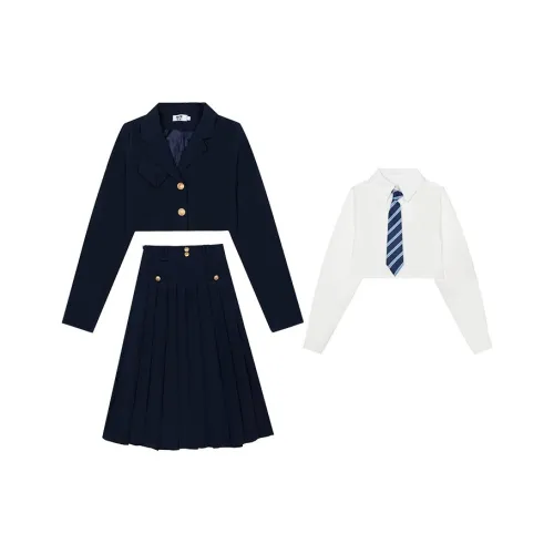 KAZAN Костюм【Куртка + Рубашка + Длинная Юбка + Галстук】 Женская Униформа