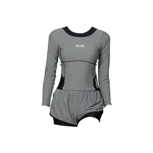 Hao Zhilang Серый Женские Двухкомпонентные Купальники