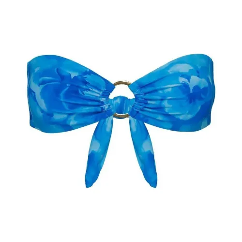 PRINCESS POLLY MACS Бандо Бикини Топ Бикини Женские Темно-синий Цветочный