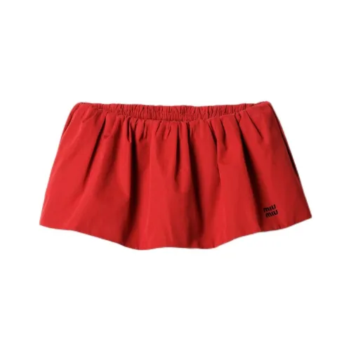 MIU MIU SS25 Повседневная короткая юбка Женская Красная