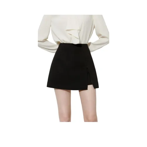 DPLAY Повседневные короткие юбки Женские Классический черный