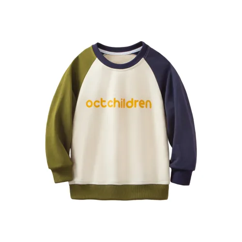 October Mommy Свитшот Детский Синий Зеленый