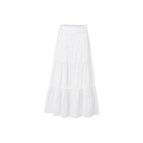 Ariseism Белая Женская Повседневная Длинная Юбка