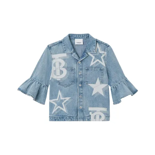 Burberry Рубашка FW22 Светло-Синий Детский