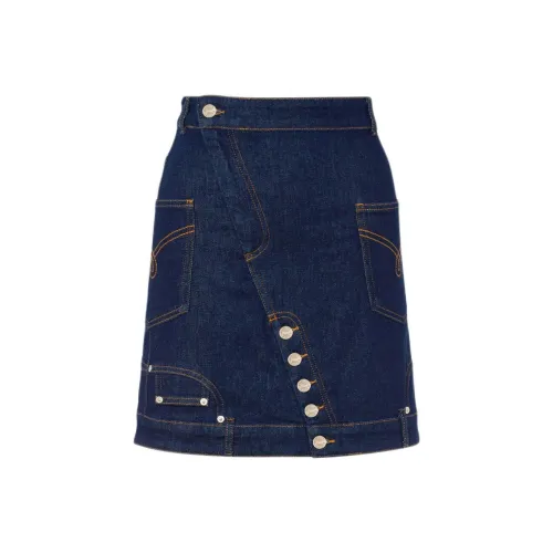 MOSCHINO Джинсовые короткие юбки Женские Синие