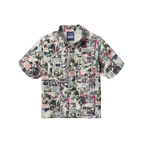 Columbia STAR WARS Co Бренд Полная С принтом Рубашка Летняя Детская Бежевая