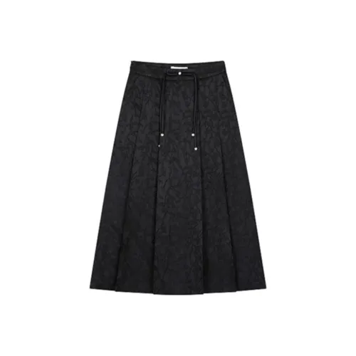 Mo Han Yi Mei Повседневный Длинный Юбка Женские Черный