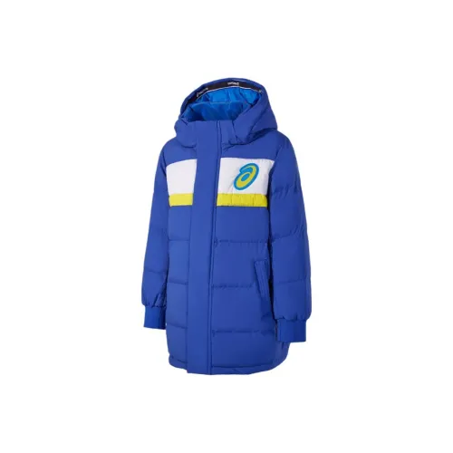 Asics Пуховик Синий Белый Детский
