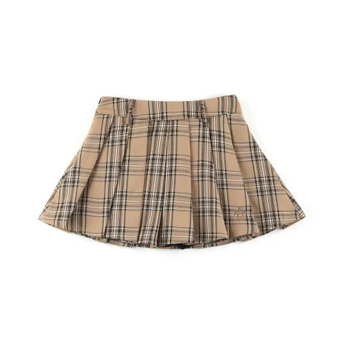 Ice Cream And Whale Повседневные короткие юбки Женские Коричневый