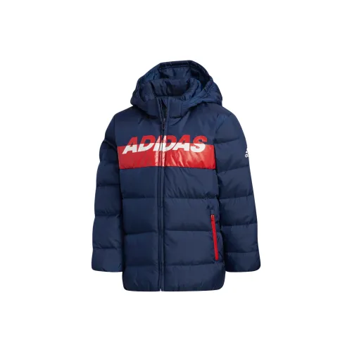 Adidas Пуховик Темно-синий Синий Дети Возраст 3-7 Лет