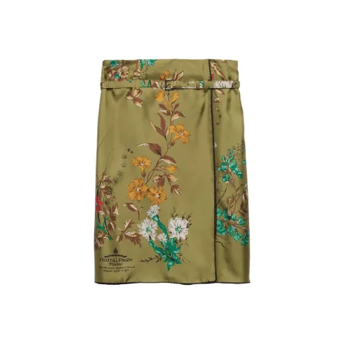 PRADA SS24 Повседневная длинная юбка женская многоцветная