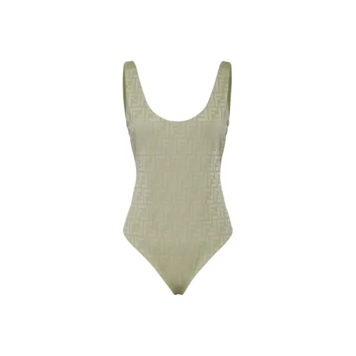 FENDI SS23 Ван-Пис Купальник Женский Зеленый