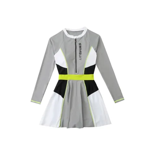 Pak Treasure Yarn Ван-Пис Купальник Женский Светло-Серый