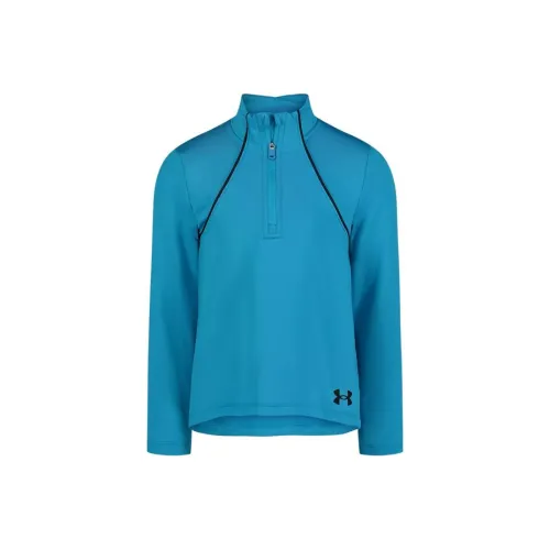 Under Armour Эластичный Детский Одежда Эластичный Джерси ¼ Zip Толстовка Детский Синий