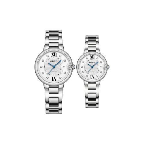 ORCO Автоматический Механический Механизм Нержавеющая Сталь Ремешок Часы Унисекс Серебристый Циферблат