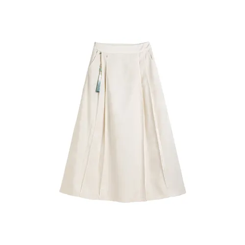 Hang Yi Court Повседневный Длинный Юбка Женские