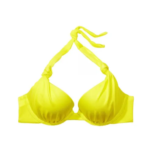 Victoria's Secret Розовый Узел Сексуальный Tee PUSH Вверх Бикини Топ Желтый Бикини Женские Желтый