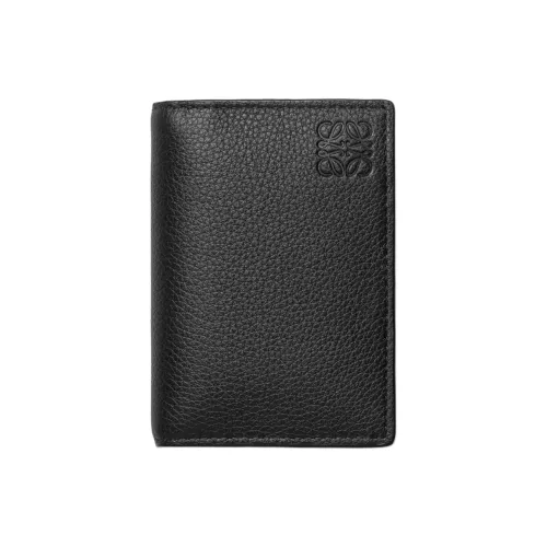 LOEWE Мужской держатель для карт из телячьей кожи черный