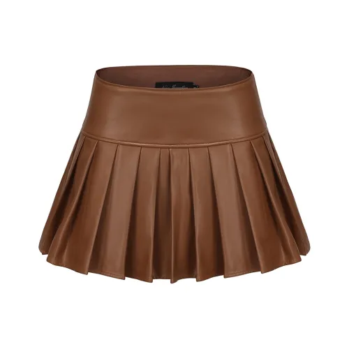 NANA JACQUELINE Повседневные короткие юбки Женские Светлый кофейный