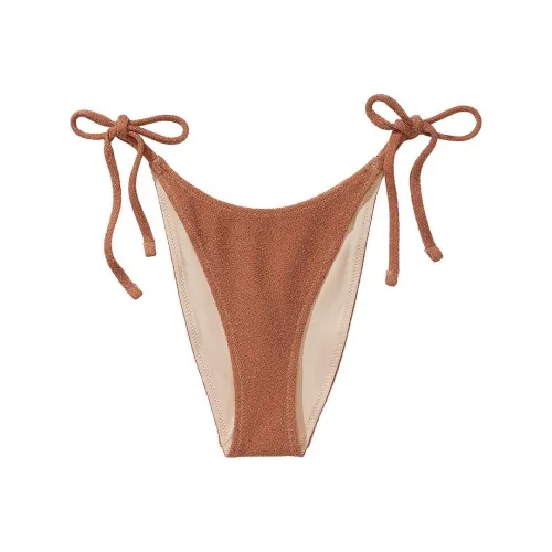 Victoria's Secret Мелкие блестки Боковая сторона Галстук Brazilian Бикини Низ Sugar Плавки Женские Цвет ириски