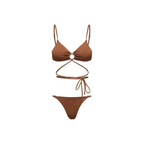 YUKARI SWIM Двухкомпонентный купальник женский шоколадного цвета