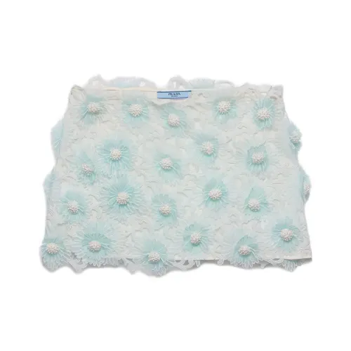 PRADA Повседневные короткие юбки Женские Зеленый