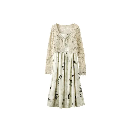 XIANGYING Комплект с юбкой Женские Зеленый