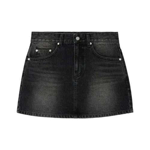 Rest Recreation Деним Мини Юбка Джинсовые Короткие Юбки Женские Черный Черный