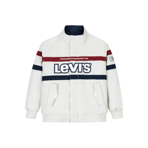 Levi's Хлопковый пуховик Конфеты белые Подростки