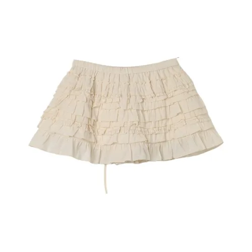 SETIROM Повседневные короткие юбки Женские Экрю