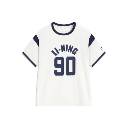 LINING YOUNG Sports Life Collection Т-рубашка Milky Белый Deep Ship Синий Детский