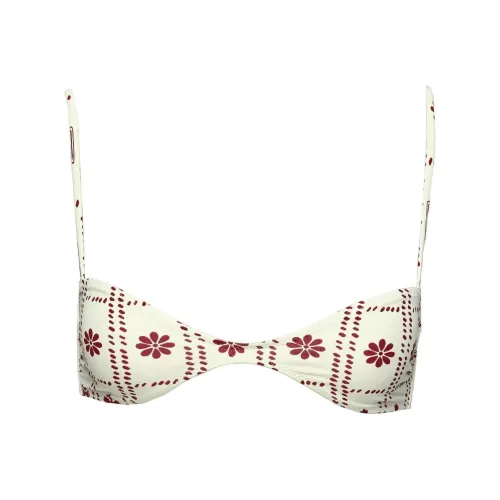 PRINCESS POLLY KEYTON Бикини Топ Бикини Женские Белый Основа с Красным Принт